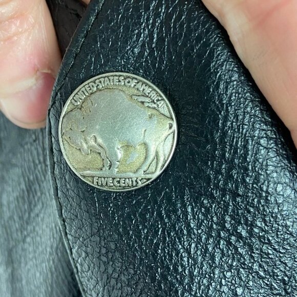 Genuine Leather Motorcycle Vest Black Cruisers Size Medium Canadian Moto Jacket - Picture 6 of 15